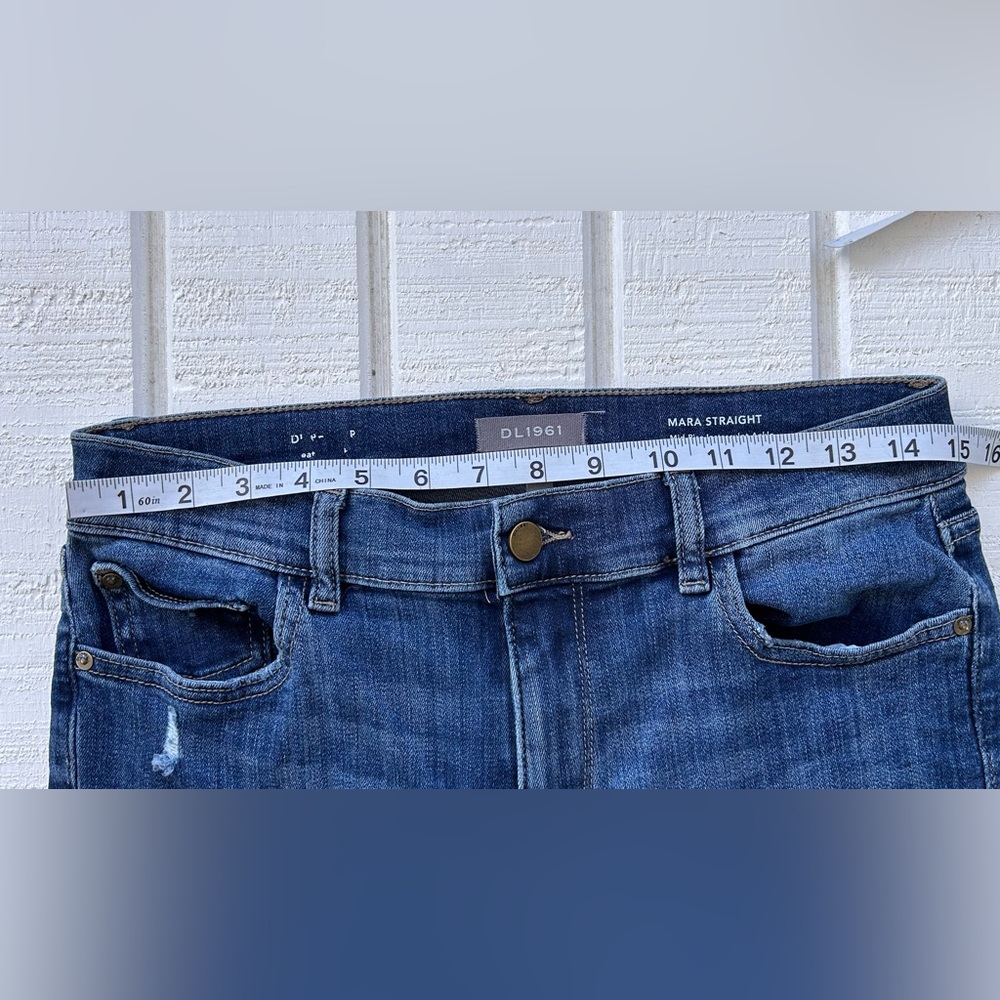 DL 1961 Mara Straight Mid‎ Rise Instasculpt Ankle Jeans Size 30 - Picture 9 of 12